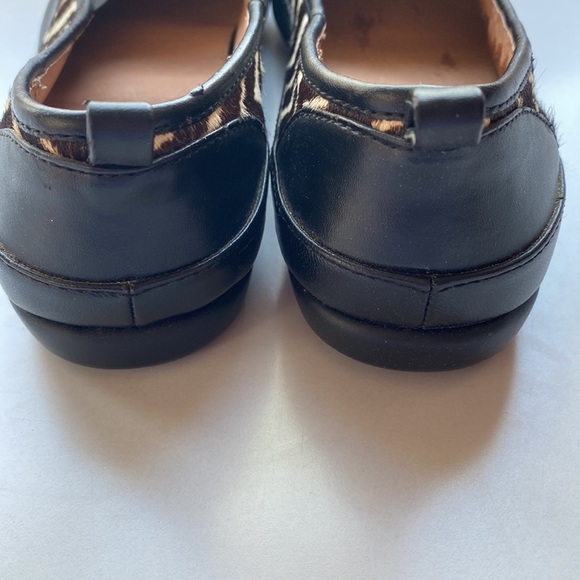 Adrianna Papell Lennox Calf Hair Chevron Pointed Toe Loafers Leather 7.5 37.5 - Picture 5 of 8